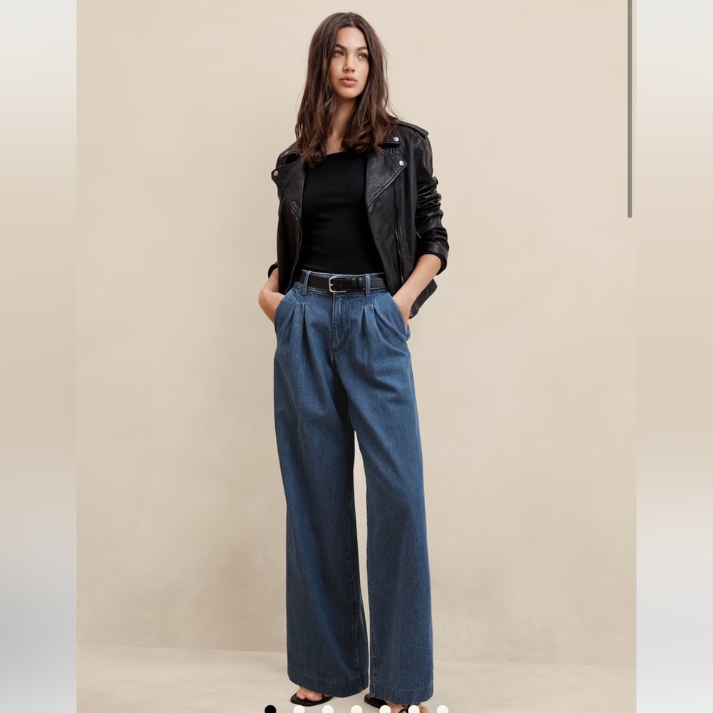NWT LUXE HIGH RISE TROUSER JEANS BANANA REPUBLIC